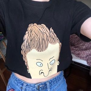 STUSSY x BEAVIS & BUTTHEAD Crop Top
